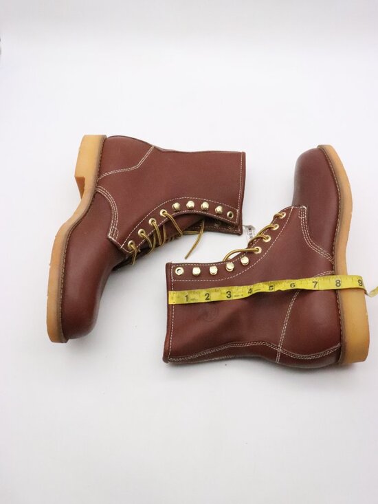 Vintage Georgia Boots Men\'s Size 10 XW Brown Leather Work Combat Shoes 5363 main image 9